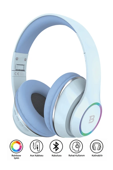 Tech&bello accessories Kablosuz Kulaküstü Bluetooth Kulaklık Stereo-Mikrofon-aux HK-035 ürün görseli 1