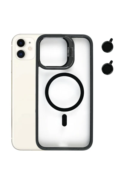 Tech&bello accessories 11 Kılıf Magsafe uyumlu Kamera Standlı +Lens koruyuculu Kapak ürün görseli 1