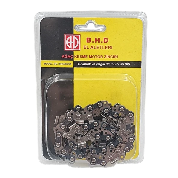 Fixonic B.H.D BHD00256 3/8'' 1.3mm 27.5 Diş LP (Düşük Profil)  Yuvarlak ve Çizgili Ağaç Kesme Motorlu Testere Zinciri ürün görseli 1