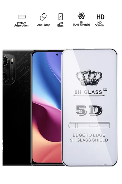 Tntech XİAOMİ REDMİ K40 PRO UYUMLU TAM KAPATAN EKRAN KORUYUCU TAMPERLİ KIRILMAZ CAM ürün görseli 1