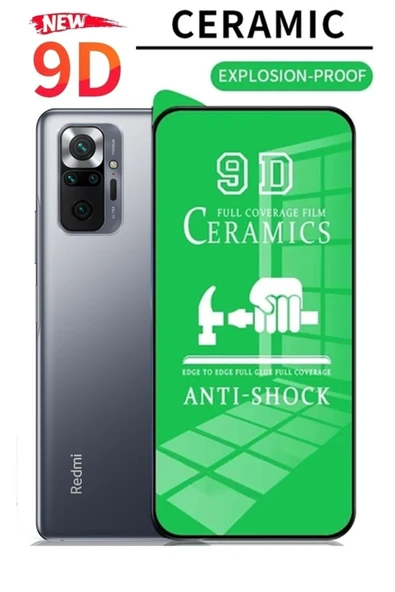 Tntech XİAOMİ REDMİ NOTE 10 PRO UYUMLU TAM KAPATAN ESNEK SERAMİK EKRAN KORUYUCU KIRILMAZ CAM ürün görseli 1