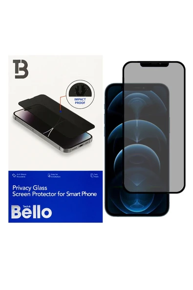 Tech&bello accessories Bello Iphone 12 Pro Max Temperli Hayalet Ekran Koruyucu ürün görseli 1