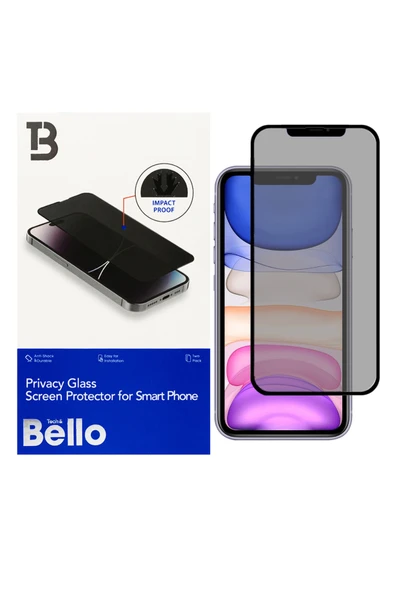 Tech&bello accessories Bello İphone 11 Uyumlu Temperli Hayalet Ekran Koruyucu ürün görseli 1