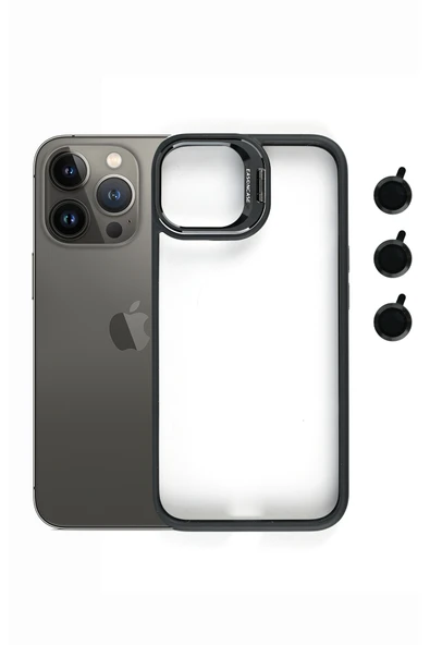 Tech&bello accessories iphone 14 Pro Kılıf Kamera Standlı +Lens koruyuculu Kapak ürün görseli 1
