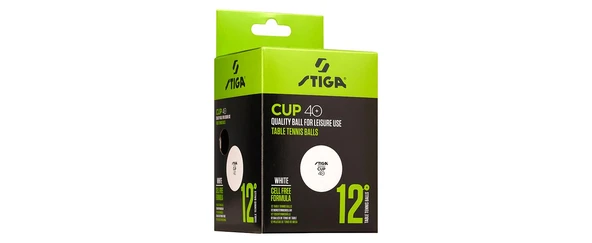 Stiga Table Tenis Ball Cup Pinpon Topu Beyaz 12li 1110-2510-12 ürün görseli 1