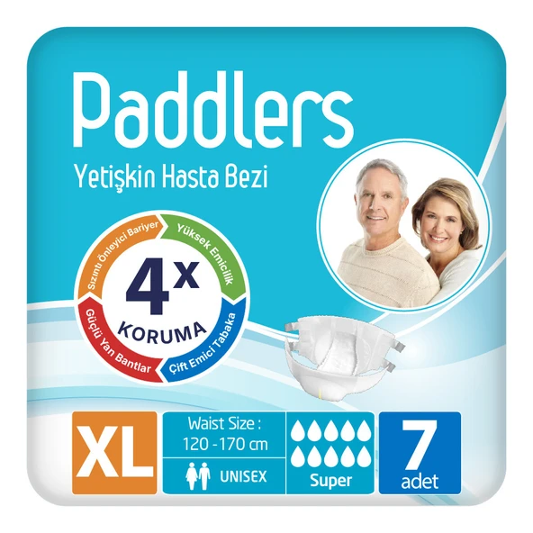 Paddlers Yetişkin Hasta Bantlı Bez X-Large 7 Adet ürün görseli 1