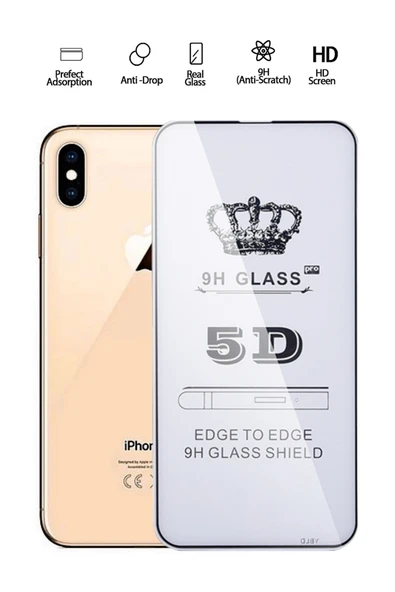 Tntech İPHONE X UYUMLU TAM KAPATAN EKRAN KORUYUCU TAMPERLİ KIRILMAZ CAM ürün görseli 1