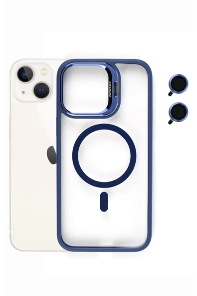 Tech&bello accessories iphone 13 Kılıf Magsafe uyumlu Kamera Standlı Lens koruyuculu Kapak ürün görseli 1