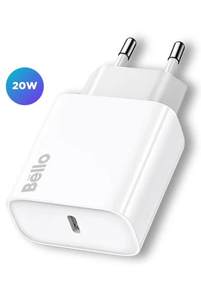 Tech&bello accessories Bello 20W Type-C USB Şarj Cihazı BL-2000 Model Hızlı ve Güvenli Şarj Kompakt Tasarım ürün görseli 1