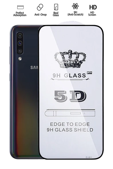 Tntech SAMSUNG A30S UYUMLU TAM KAPATAN EKRAN KORUYUCU TAMPERLİ KIRILMAZ CAM ürün görseli 1