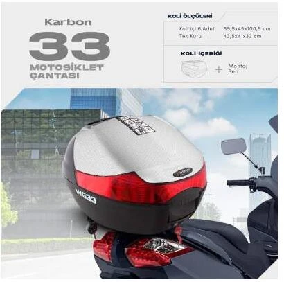 WOGEN KARBON ÇANTA 33 L BASIC BEYAZ 1401 021 ürün görseli 1