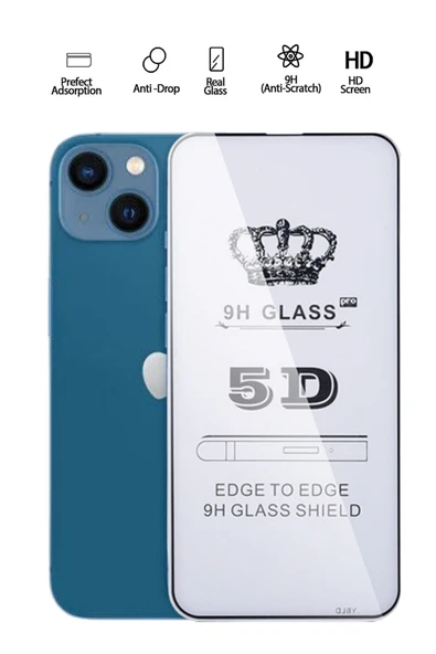 Tntech İphone 13 Ve 13 Pro Uyumlu Tam Kapatan Ekran Koruyucu Tamperli Kırılmaz Cam ürün görseli 1