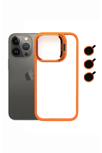 Tech&bello accessories iphone 14 Pro Max Kılıf Kamera Standlı +Lens koruyuculu Kapak ürün görseli 1