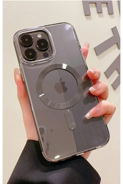 Tntech İphone 13 Promax Kamera Çıkıntılı Kenar Renkli Kılıf magsafe Destekli darbe emici Koruycu kapak ürün görseli 1