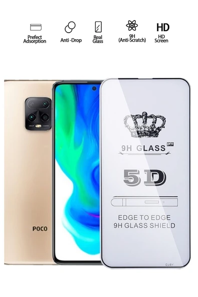 Tntech Poco M2 Pro Uyumlu Tam Kapatan Ekran Koruyucu - Temperli Kırılmaz Cam ürün görseli 1