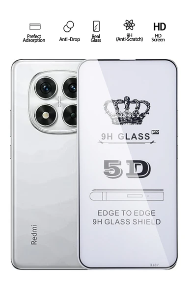Tntech Redmi Note 14 Uyumlu Tam Kapatan Ekran Koruyucu Tamperli Kırılmaz Cam ürün görseli 1