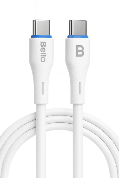 Tech&bello accessories Type-c Type-c Beyaz Hızlı Şarj Data Kablosu 1.2m Ba-01 ürün görseli 1
