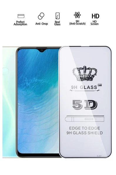 Tntech Vivo Y19 Uyumlu Tam Kapatan Temperli Ekran Koruyucu - Kırılmaz Cam ürün görseli 1