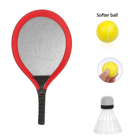 Badminton Seti ve Soft Tenis Topu - RKT-35 - Kırmızı ürün görseli 1