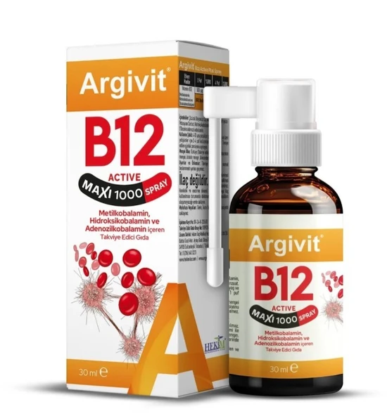 Argivit Vitamin B12 Active Maxi Sprey 30 ml ürün görseli 1