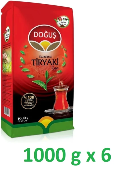 Doğuş Karadeniz Tiryaki Çay 1000 g x 6 adet ürün görseli 1