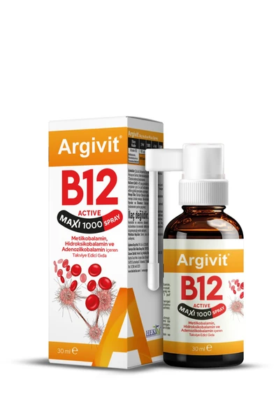 Argivit Vitamin B12 Active Maxi Sprey 30 ml - Resim 3