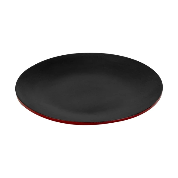 Lava Döküm Yuvarlak Servis Tabağı Çap(Ø)21cm.-Bordo ürün görseli 1