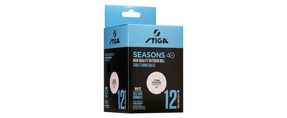 Stiga Table Tenis Ball Seasons Masa Tenisi Pinpon Topu Beyaz 12li 1110-2810-12 ürün görseli 1