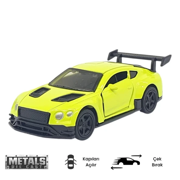 Çek Bırak Metal Küçük Arabalar 8 cm - 6411A-6 - Açık Yeşil ürün görseli 1