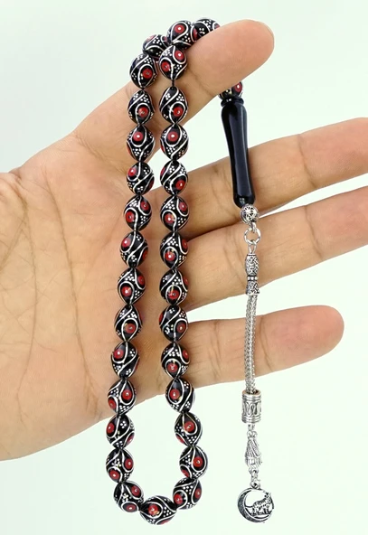 GÜMÜŞ MERCAN TESPİH ürün görseli 1