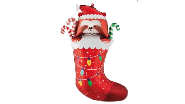 Yılbaşı Noel Çorabı Tilki Folyo Balon 50x75 cm ürün görseli 1