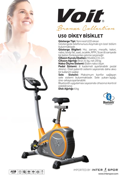Voit U50 Dikey Kondisyon Bisikleti - Resim 3