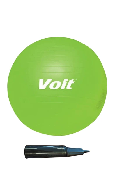 Voit Gymball 65 cm Pompalı Siyah Pilates Topu Yeşil ürün görseli 1