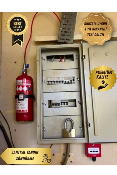 2 KG Gazlı Pano Yangın Söndürme Sistemi Elektrik Panolarınız İçin  Otomatik ürün görseli 1
