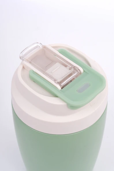 Termos Mug Sızdırmaz 400 ML - Çift Çidarlı Paslanmaz Çelik, Pipetli ve Doğrudan İçme Kapaklı