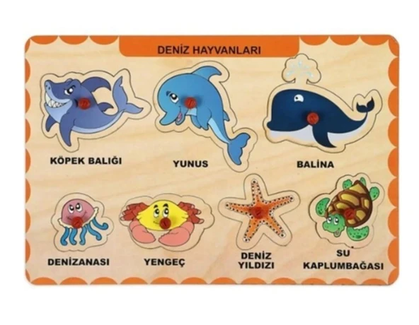 Ca Games Ahşap Puzzle Deniz Hayvanları 19X29 ürün görseli 1