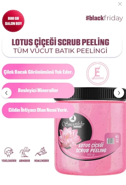 Smoothly Lotus Çiçeği Özlü Canlandırıcı & Yumuşatıcı El Ayak Ve Vücut Bakım Peelingi 800gr ürün görseli 1