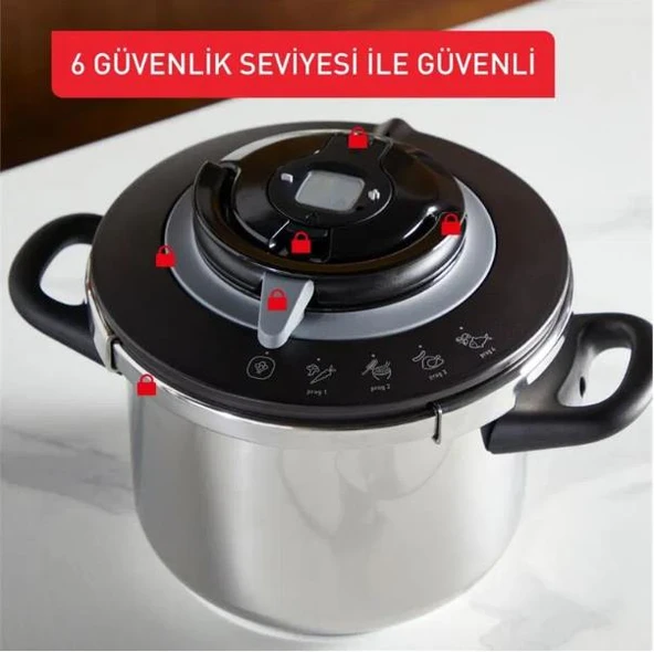 TEFAL Clipso+Chef 6lt Düdüklü Tencere - Resim 3