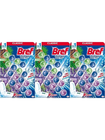 Bref Power Aktiv Klozet Bloğu Çam ve Lavanta Kokulu (12 Li Set) (3pk 4) 3 Paket ürün görseli 1