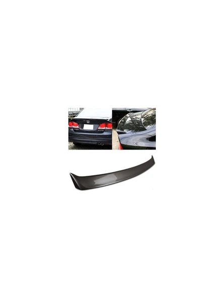 Honda Civici 2006-2012 Sedan Plastik Parlak Siyah Spoiler-Spoyler ürün görseli 1
