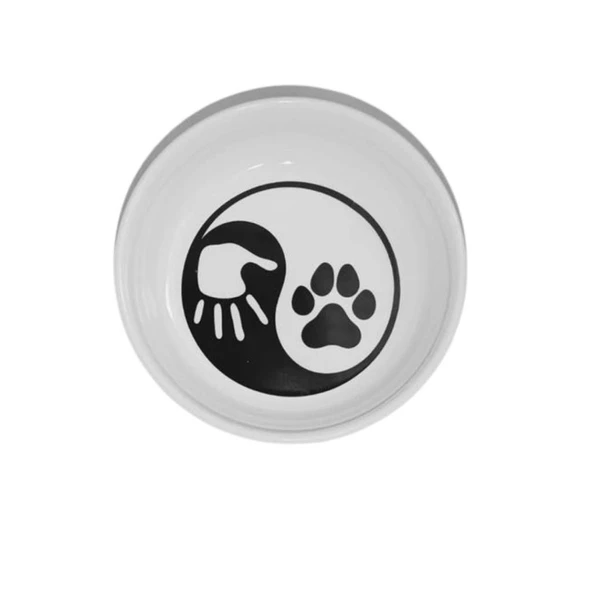Raccoon Japon Figürlü Kedi Köpek Seramik Mama ve Su Kabı 250 Ml ürün görseli 1