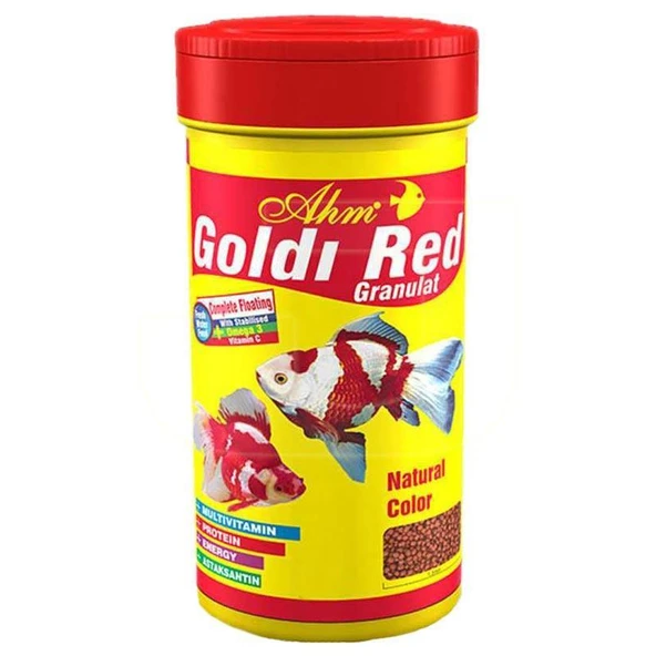 Ahm Goldi Red Granulat Balık Yemi 250 Ml ürün görseli 1