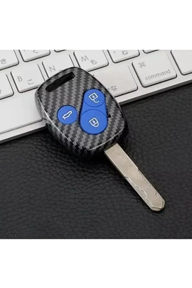 Honda Civic Fd6 Crv Accord Uyumlu 3 Tuşlu MAVİ Karbon Anahtar Koruma Kılıfı 2.Resime Bakınız ürün görseli 1