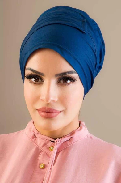 Aişe Tesettür Açık Lacivert Battal Boy Kaymaz Bone - 40500 ürün görseli 1