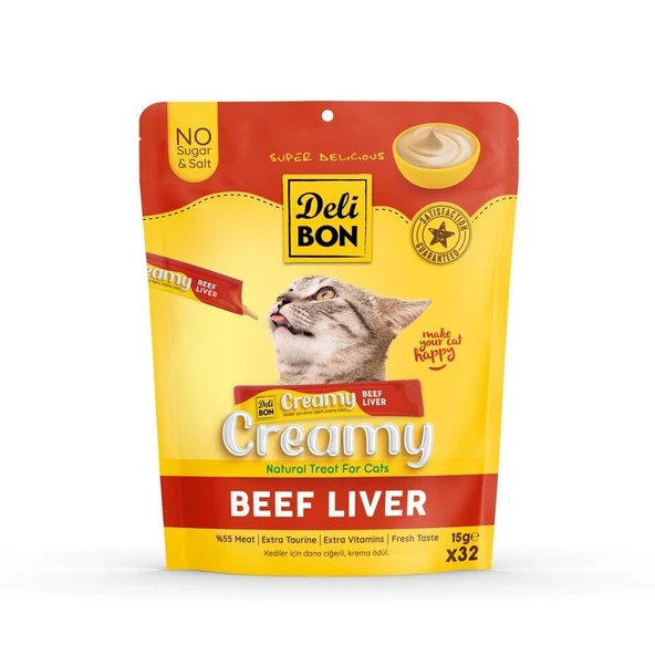 Delibon Creamy Ödül Maması Dana Ciğerli 15gr 32li Paket ürün görseli 1