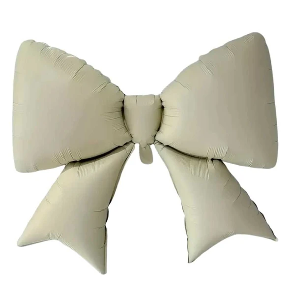 Saten Fiyonk Folyo Balon Krem 98x75 cm ürün görseli 1