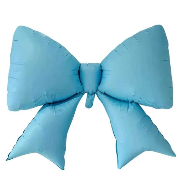 Saten Fiyonk Folyo Balon Mavi 98x75 cm ürün görseli 1