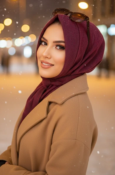 Aişe Tesettür Bordo Kaşe Hazır Eşarp ürün görseli 1