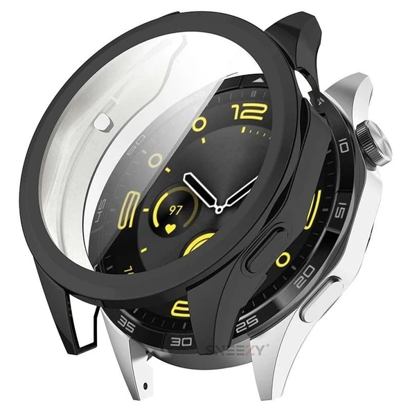 Sneezy Huawei Watch Gt4 46mm Tpu Yumuşak Silikon Kasa Ve Ekran Koruyucu  Siyah ürün görseli 1