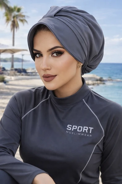 Aişe Tesettür Füme Deniz Şapkası ürün görseli 1